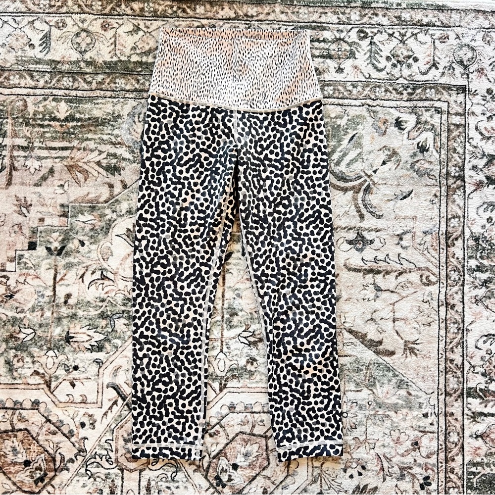 lululemon athletica Black and White Leopard Print High-Rise Leggings